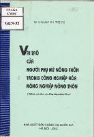 Vai trò của người phụ nữ nông thôn trong công nghiệp hoá nông nghiệp nông thôn (Nghiên cứu khu vực đồng bằng sông Hồng)